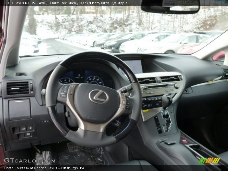 Claret Red Mica / Black/Ebony Birds Eye Maple 2013 Lexus RX 350 AWD