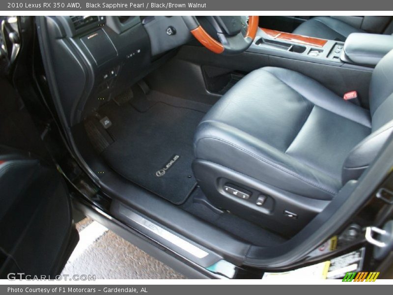 Black Sapphire Pearl / Black/Brown Walnut 2010 Lexus RX 350 AWD