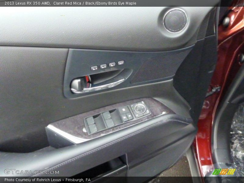 Claret Red Mica / Black/Ebony Birds Eye Maple 2013 Lexus RX 350 AWD