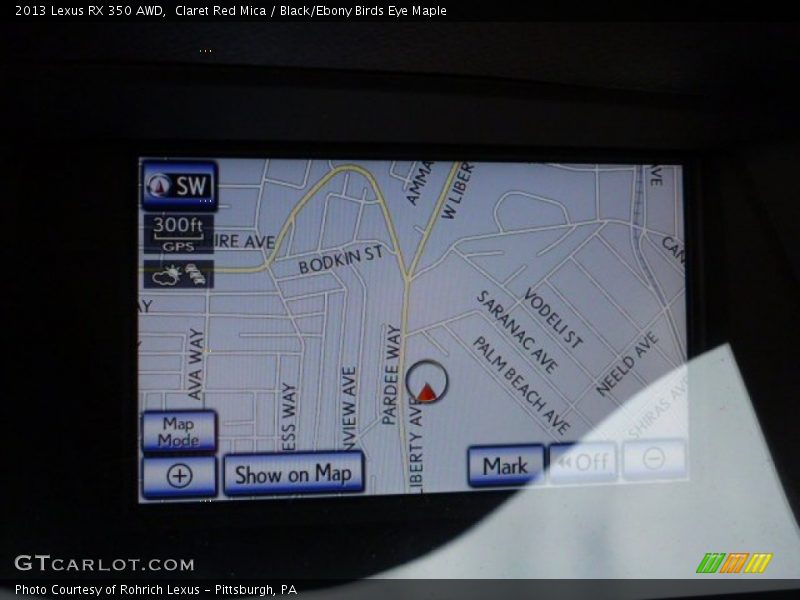 Claret Red Mica / Black/Ebony Birds Eye Maple 2013 Lexus RX 350 AWD