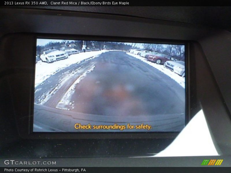 Claret Red Mica / Black/Ebony Birds Eye Maple 2013 Lexus RX 350 AWD