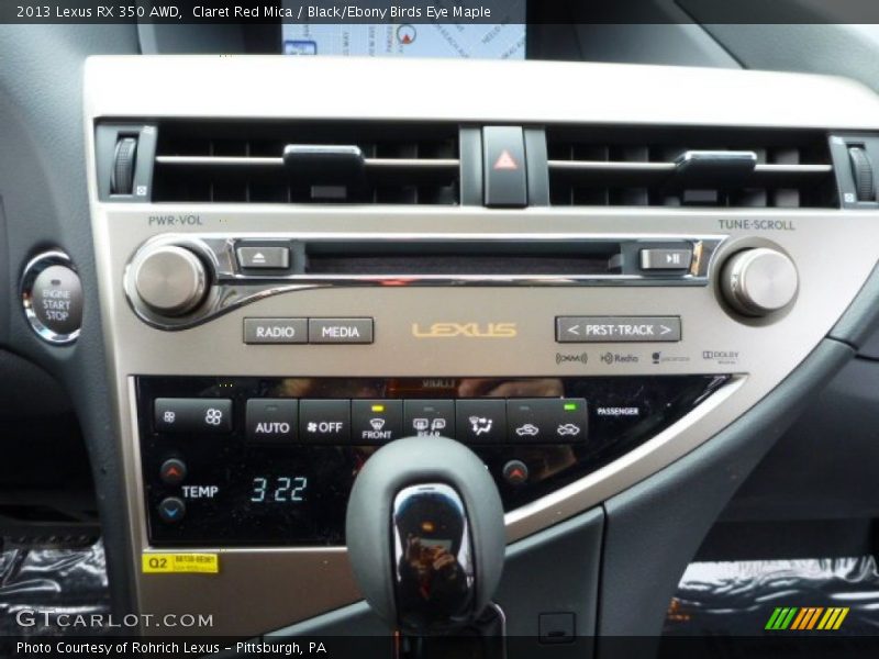 Claret Red Mica / Black/Ebony Birds Eye Maple 2013 Lexus RX 350 AWD