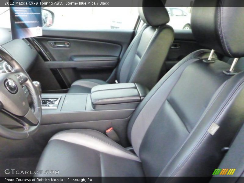 Stormy Blue Mica / Black 2012 Mazda CX-9 Touring AWD
