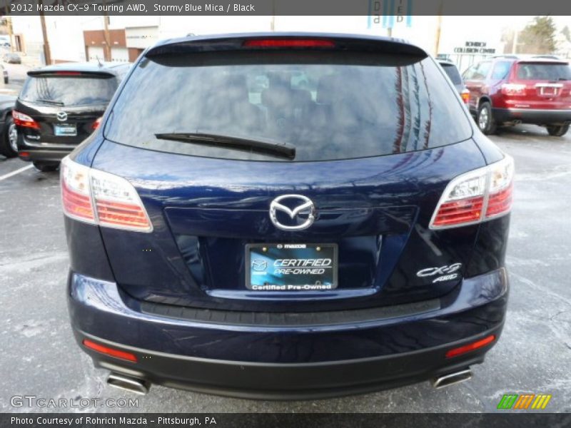 Stormy Blue Mica / Black 2012 Mazda CX-9 Touring AWD