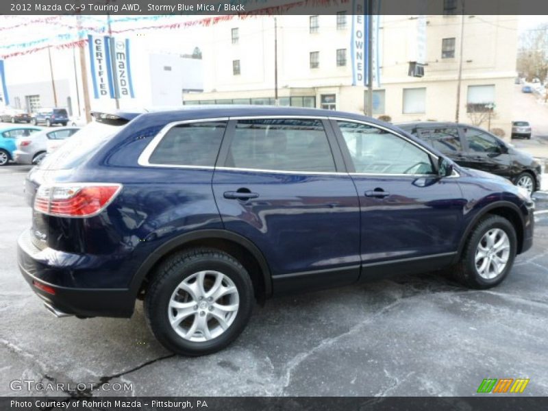 Stormy Blue Mica / Black 2012 Mazda CX-9 Touring AWD