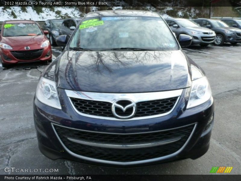 Stormy Blue Mica / Black 2012 Mazda CX-9 Touring AWD