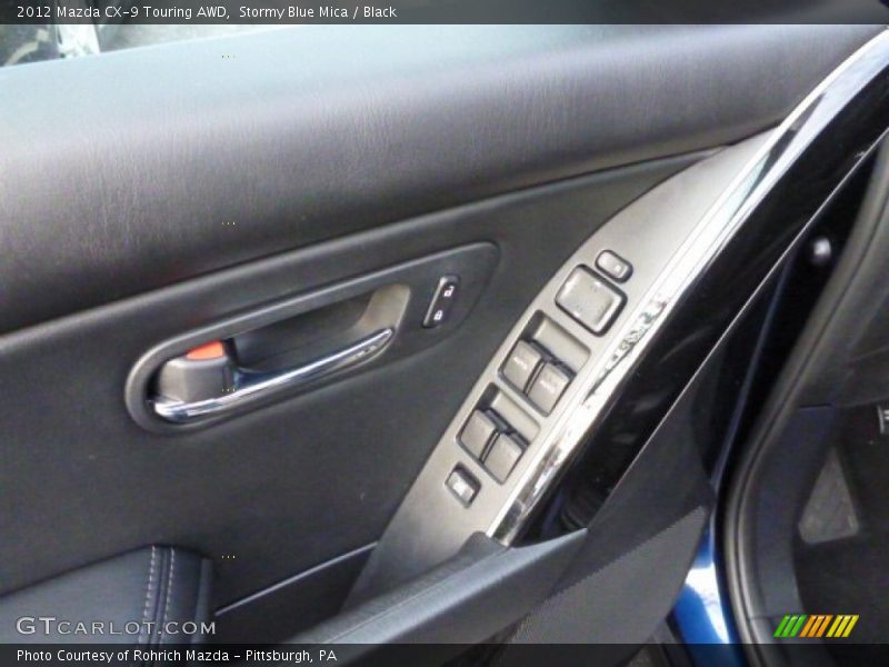 Stormy Blue Mica / Black 2012 Mazda CX-9 Touring AWD