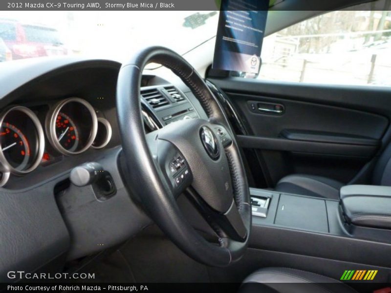 Stormy Blue Mica / Black 2012 Mazda CX-9 Touring AWD