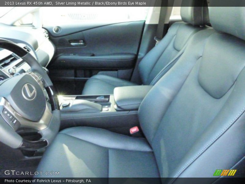 Silver Lining Metallic / Black/Ebony Birds Eye Maple 2013 Lexus RX 450h AWD