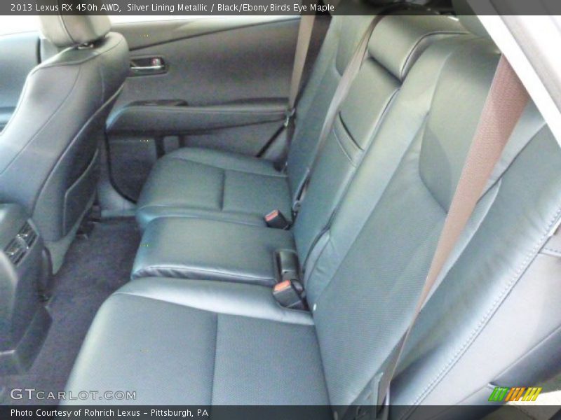 Silver Lining Metallic / Black/Ebony Birds Eye Maple 2013 Lexus RX 450h AWD