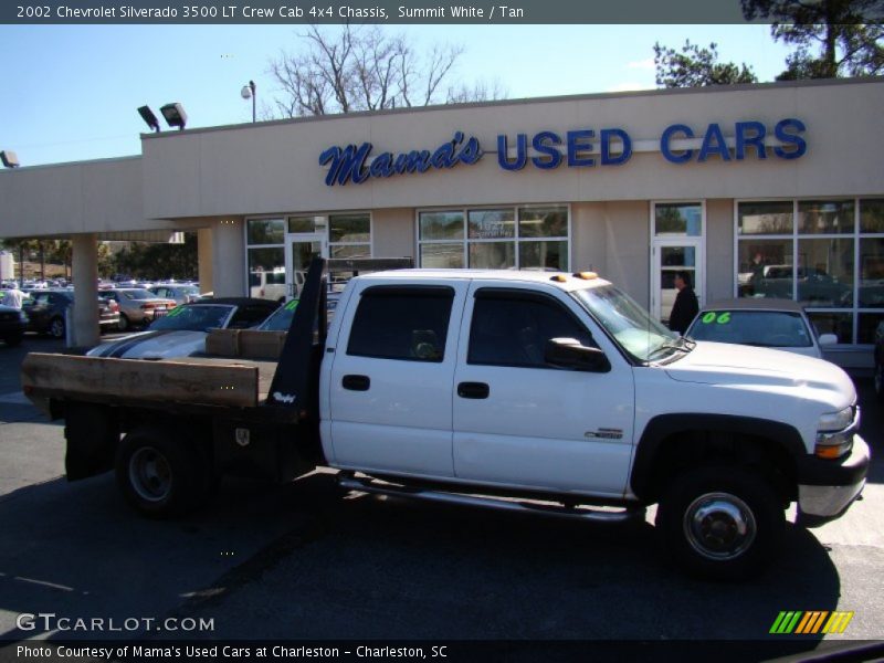 Summit White / Tan 2002 Chevrolet Silverado 3500 LT Crew Cab 4x4 Chassis