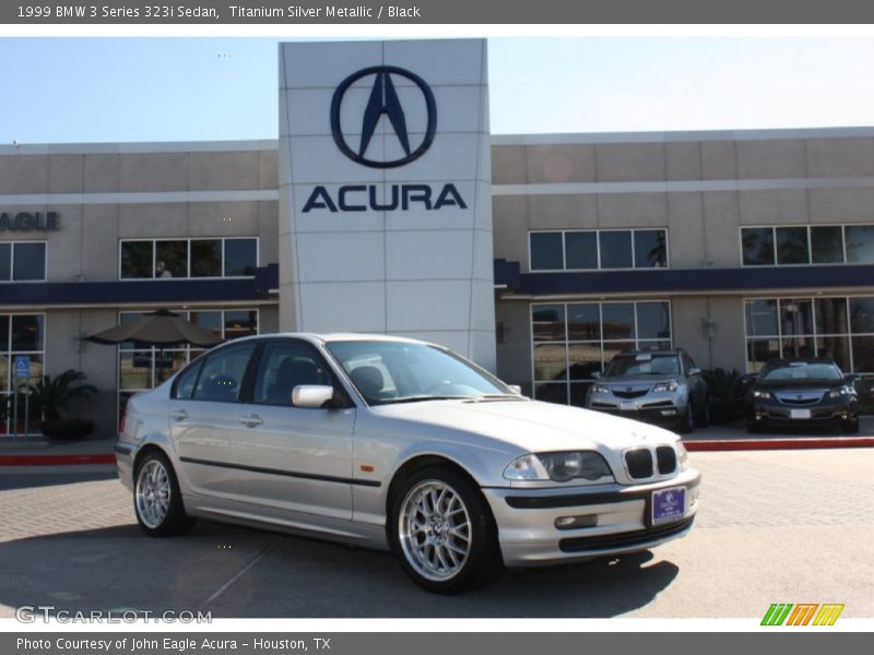 Titanium Silver Metallic / Black 1999 BMW 3 Series 323i Sedan