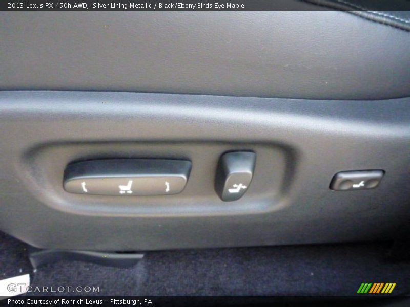 Silver Lining Metallic / Black/Ebony Birds Eye Maple 2013 Lexus RX 450h AWD