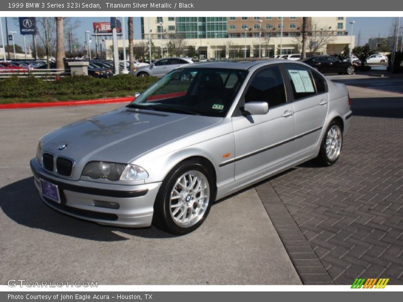 Titanium Silver Metallic / Black 1999 BMW 3 Series 323i Sedan