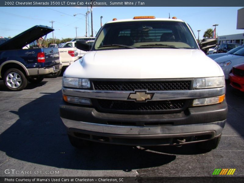 Summit White / Tan 2002 Chevrolet Silverado 3500 LT Crew Cab 4x4 Chassis