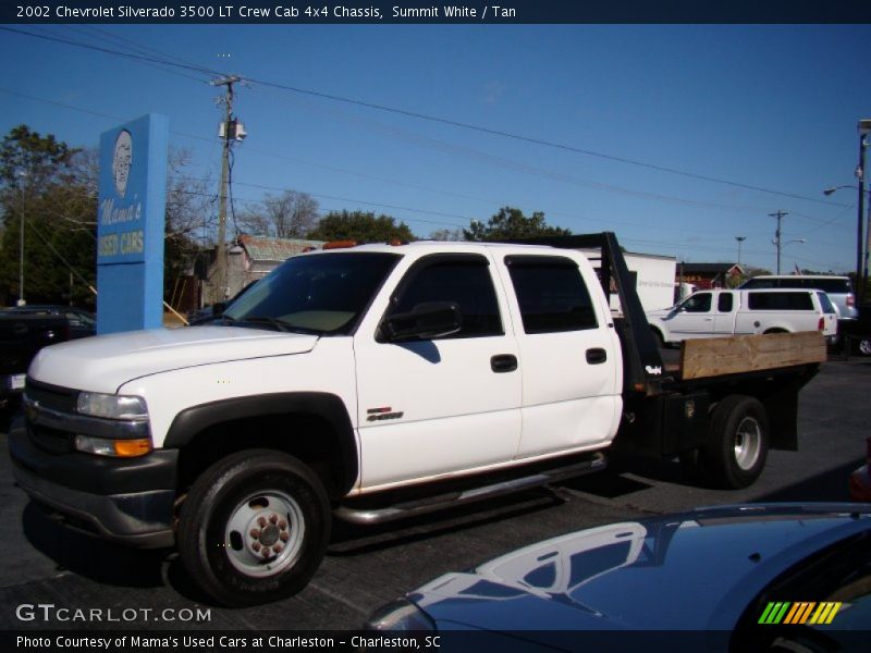 Summit White / Tan 2002 Chevrolet Silverado 3500 LT Crew Cab 4x4 Chassis