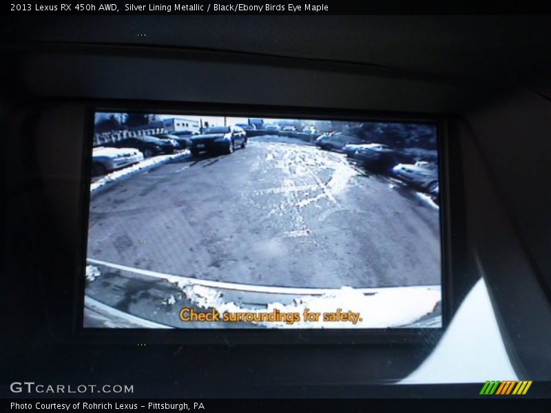 Silver Lining Metallic / Black/Ebony Birds Eye Maple 2013 Lexus RX 450h AWD