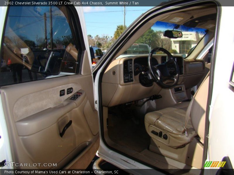 Summit White / Tan 2002 Chevrolet Silverado 3500 LT Crew Cab 4x4 Chassis