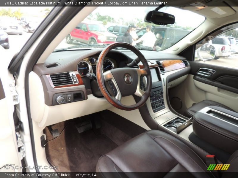 Cocoa/Light Linen Tehama Leather Interior - 2011 Escalade Platinum 