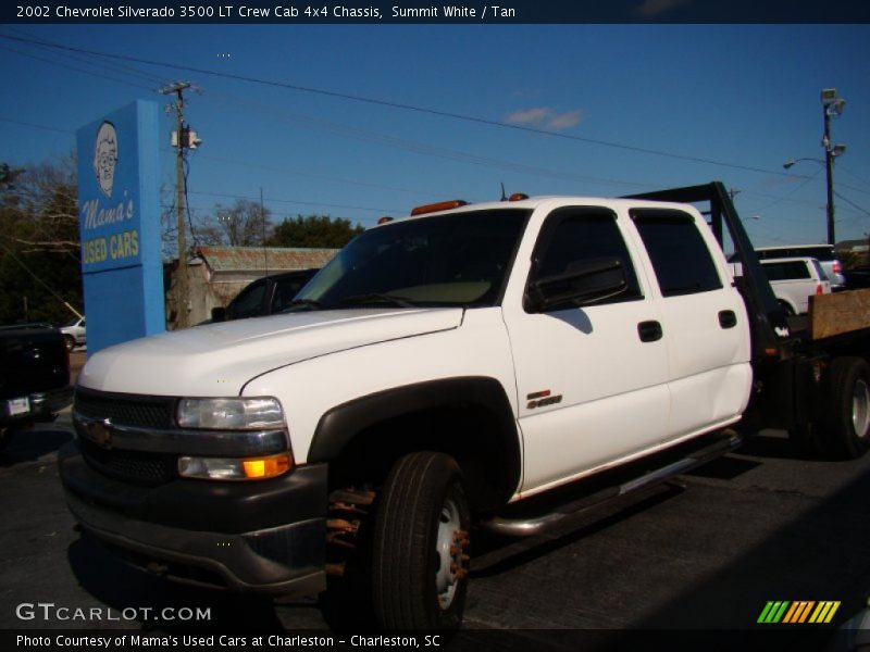 Summit White / Tan 2002 Chevrolet Silverado 3500 LT Crew Cab 4x4 Chassis