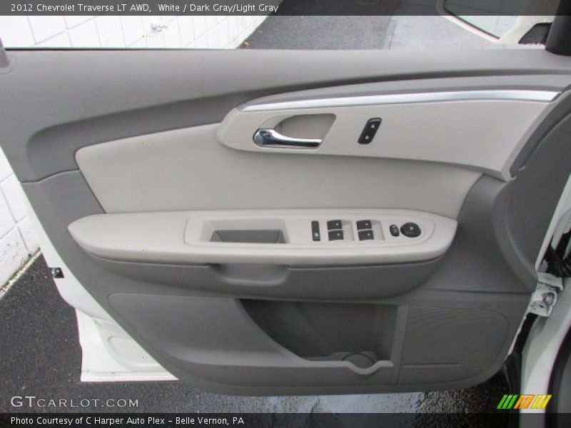 White / Dark Gray/Light Gray 2012 Chevrolet Traverse LT AWD