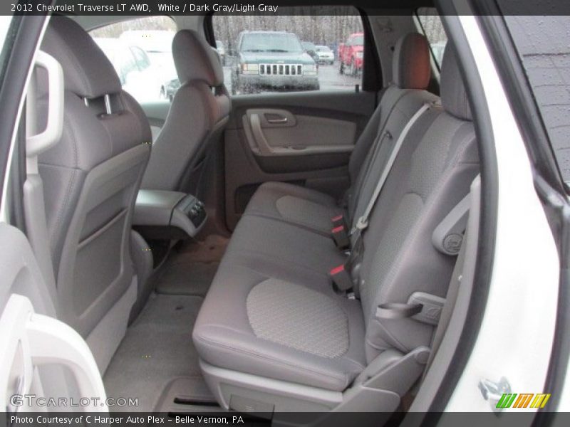 White / Dark Gray/Light Gray 2012 Chevrolet Traverse LT AWD