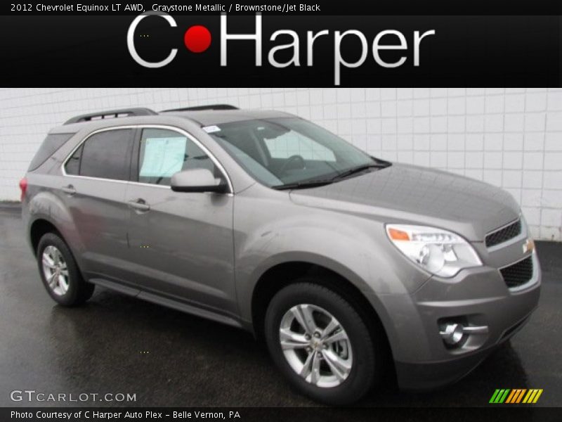 Graystone Metallic / Brownstone/Jet Black 2012 Chevrolet Equinox LT AWD