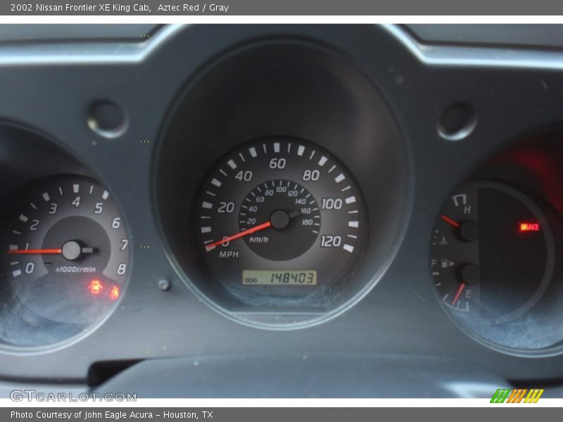 Aztec Red / Gray 2002 Nissan Frontier XE King Cab