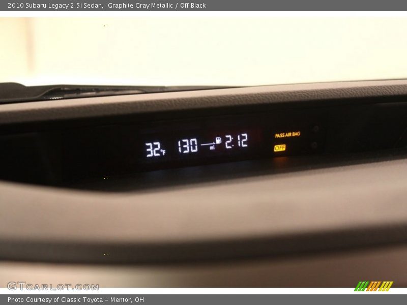Graphite Gray Metallic / Off Black 2010 Subaru Legacy 2.5i Sedan