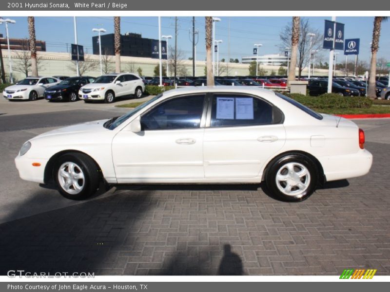 White Pearl / Beige 2001 Hyundai Sonata