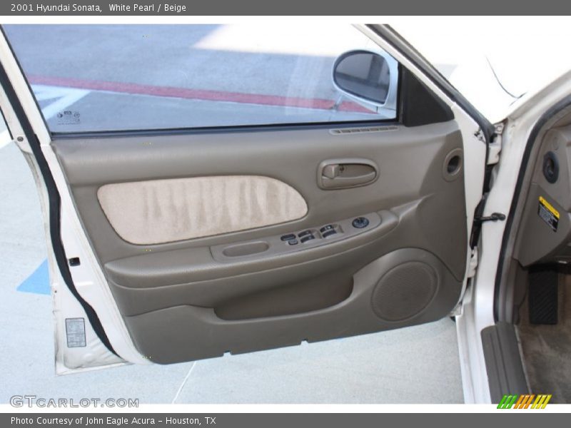 White Pearl / Beige 2001 Hyundai Sonata