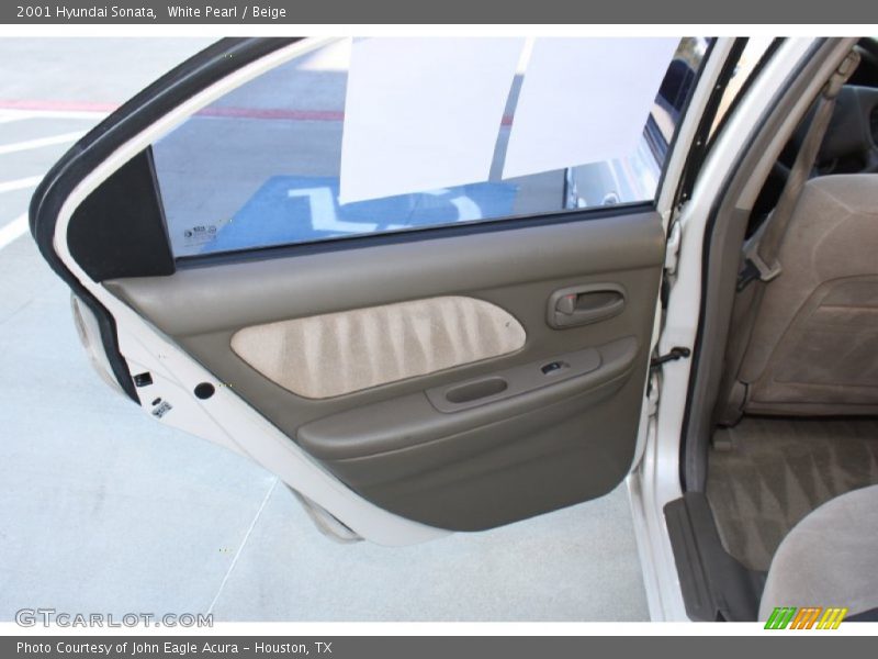 White Pearl / Beige 2001 Hyundai Sonata