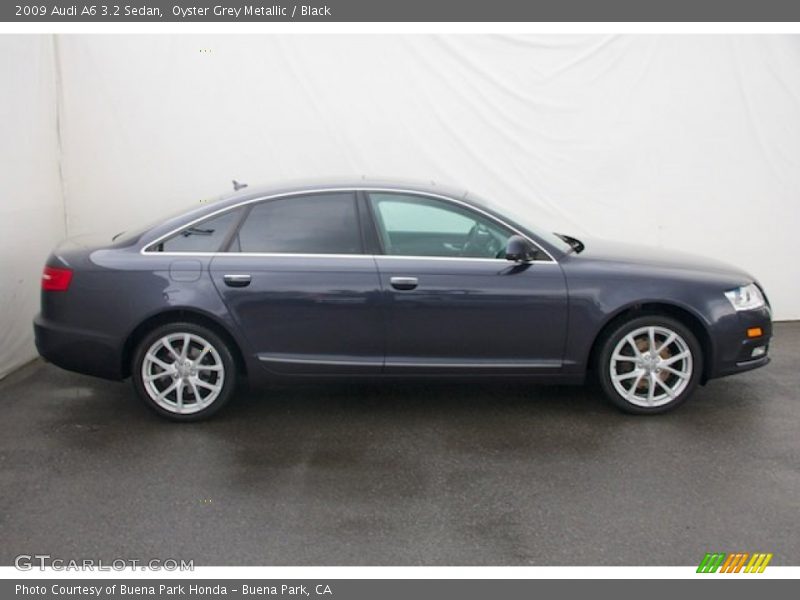 Oyster Grey Metallic / Black 2009 Audi A6 3.2 Sedan