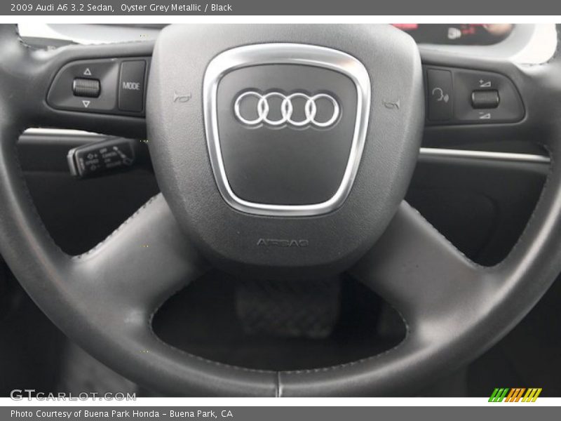 Oyster Grey Metallic / Black 2009 Audi A6 3.2 Sedan