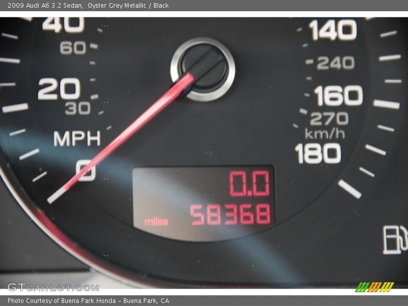 Oyster Grey Metallic / Black 2009 Audi A6 3.2 Sedan