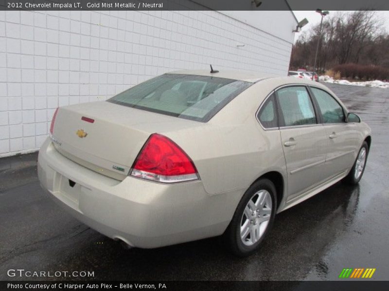 Gold Mist Metallic / Neutral 2012 Chevrolet Impala LT