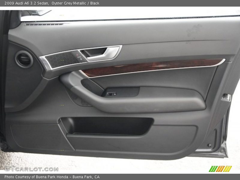 Oyster Grey Metallic / Black 2009 Audi A6 3.2 Sedan