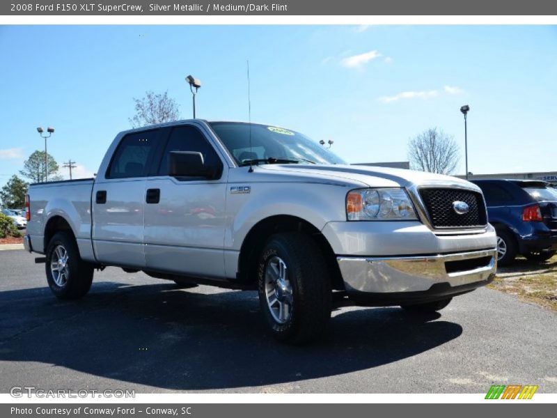 Silver Metallic / Medium/Dark Flint 2008 Ford F150 XLT SuperCrew