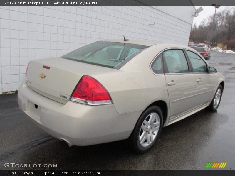 Gold Mist Metallic / Neutral 2012 Chevrolet Impala LT