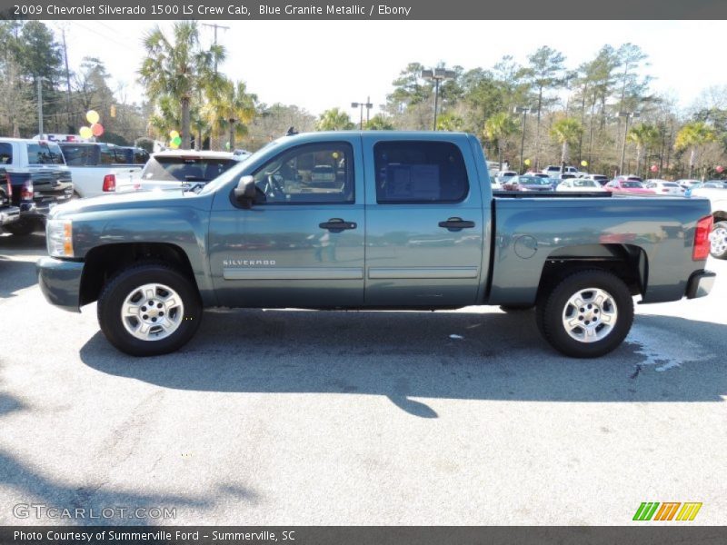 Blue Granite Metallic / Ebony 2009 Chevrolet Silverado 1500 LS Crew Cab