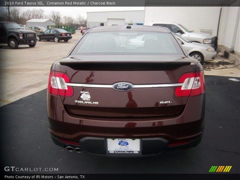 Cinnamon Red Metallic / Charcoal Black 2010 Ford Taurus SEL