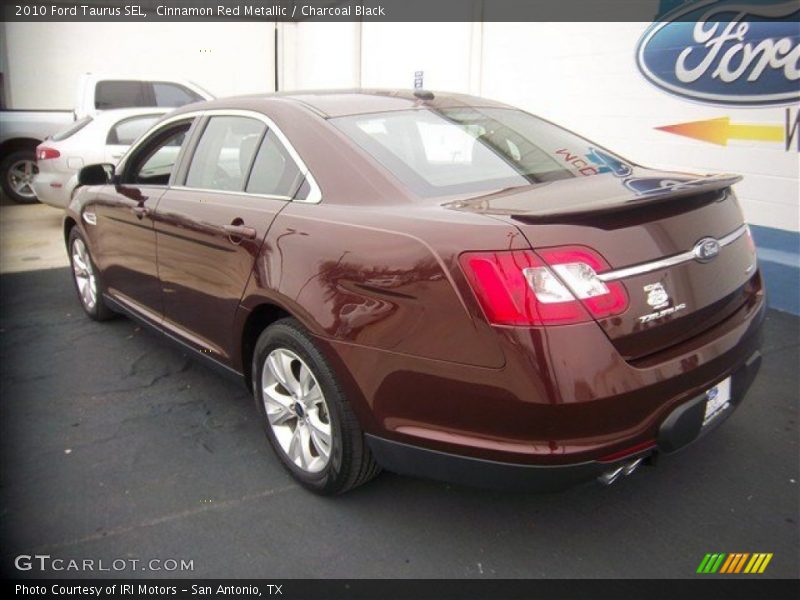 Cinnamon Red Metallic / Charcoal Black 2010 Ford Taurus SEL