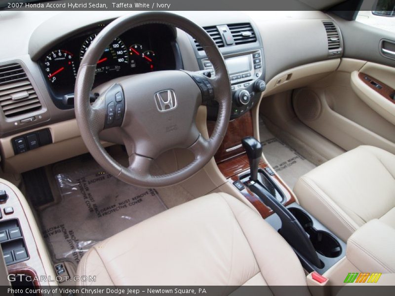  2007 Accord Hybrid Sedan Ivory Interior