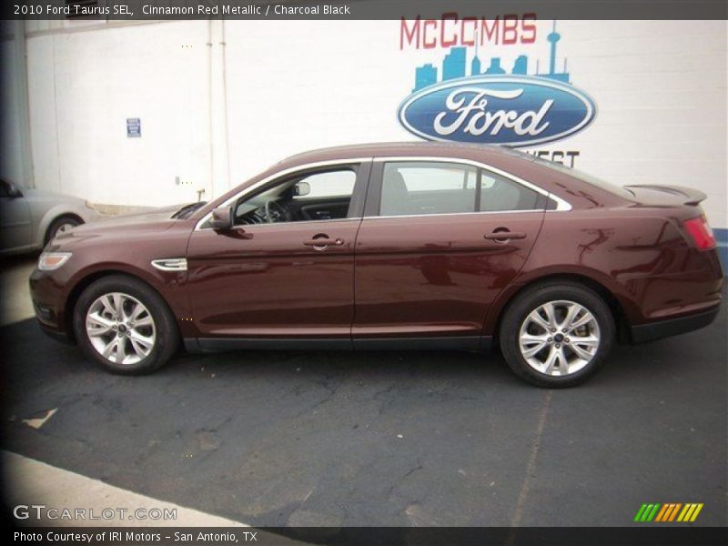 Cinnamon Red Metallic / Charcoal Black 2010 Ford Taurus SEL