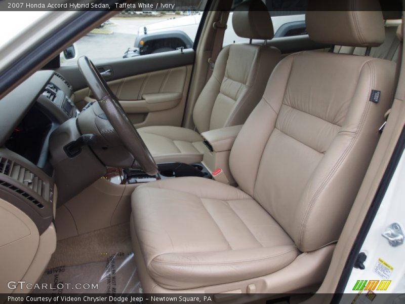 Front Seat of 2007 Accord Hybrid Sedan