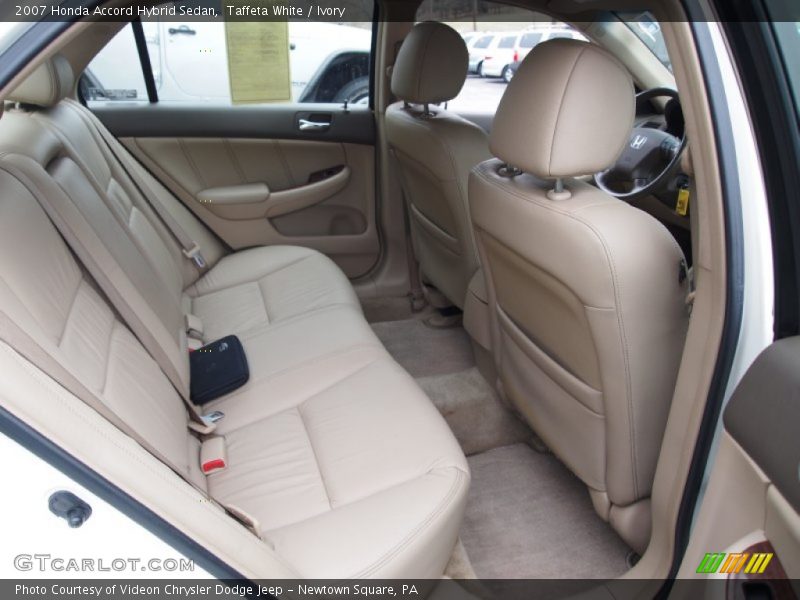 Rear Seat of 2007 Accord Hybrid Sedan