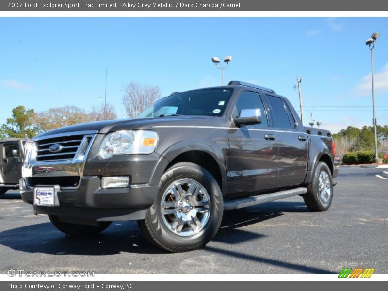Alloy Grey Metallic / Dark Charcoal/Camel 2007 Ford Explorer Sport Trac Limited