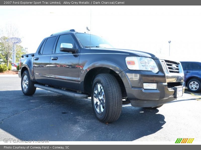 Alloy Grey Metallic / Dark Charcoal/Camel 2007 Ford Explorer Sport Trac Limited