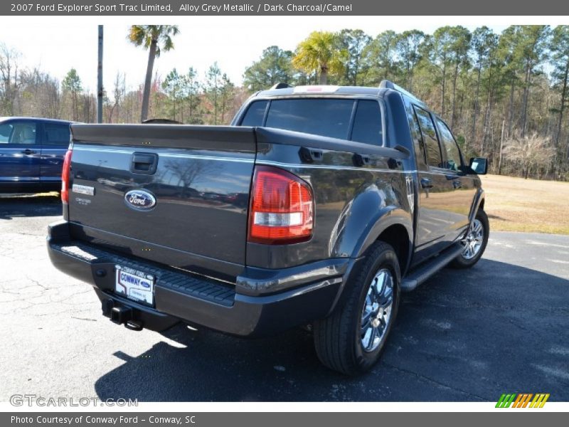 Alloy Grey Metallic / Dark Charcoal/Camel 2007 Ford Explorer Sport Trac Limited