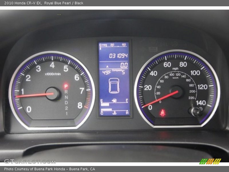 Royal Blue Pearl / Black 2010 Honda CR-V EX